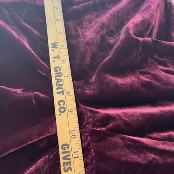 NWT Marella Burgundy Crushed Velvet Wide Leg Pants Sz 10 Quiet Luxury Designer - Picture 10 of 13